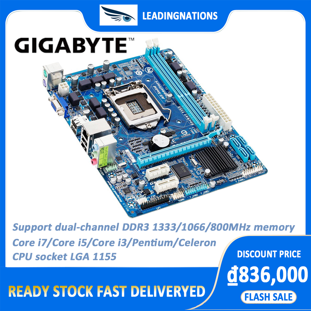 Bo mạch chủ Gigabyte GAH61MDS2 H61M H61 DDR3 LGA 1155 pin bo mạch chủ