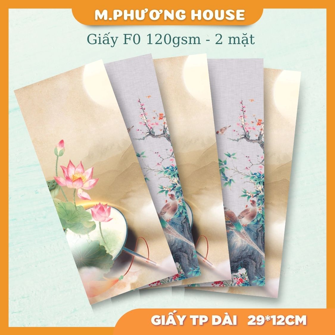 50 giấy viết thư pháp - giấy f0 120gsm 2 mặt