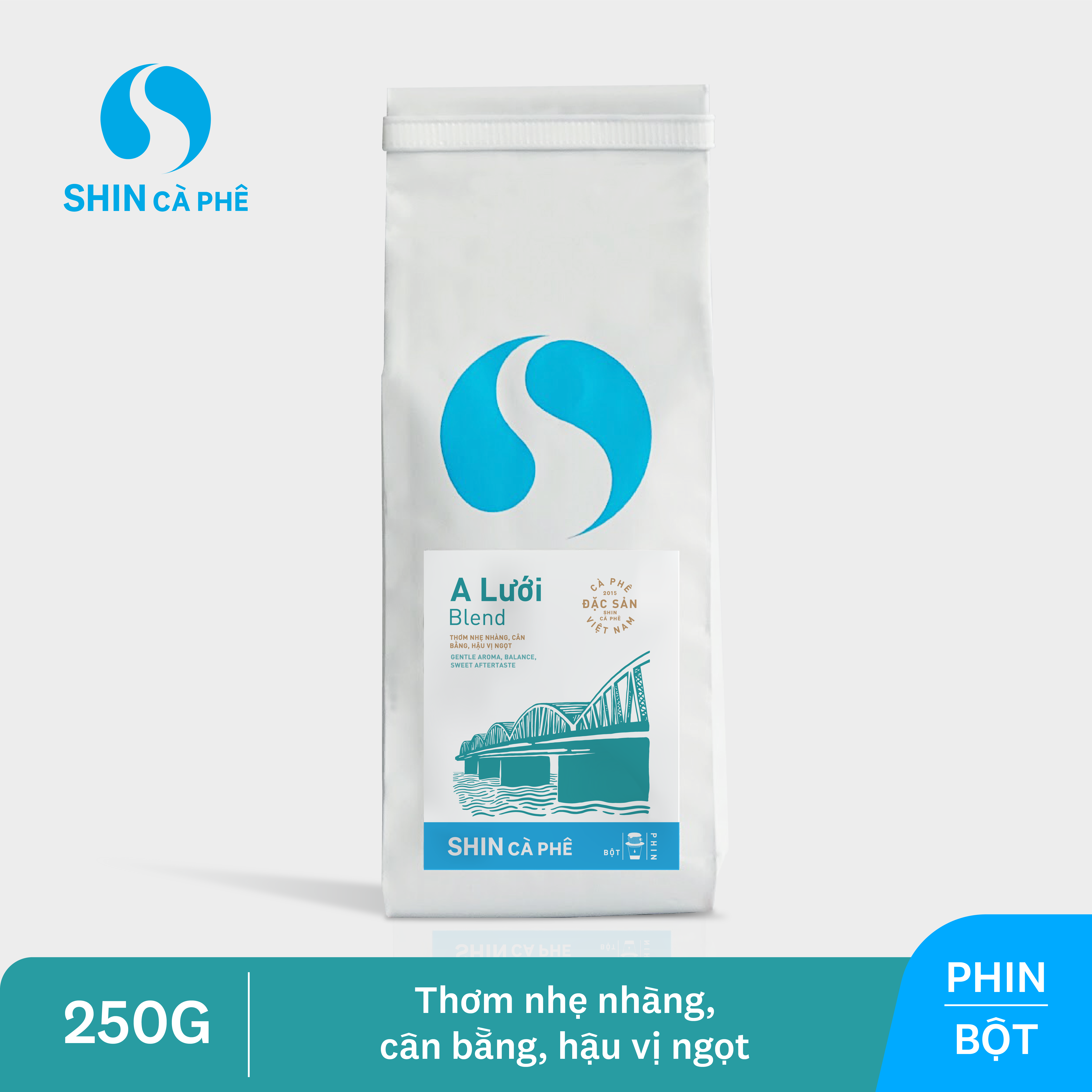 Cà phê đặc sản pha phin SHIN cà phê - A Lưới Blend 250g bột