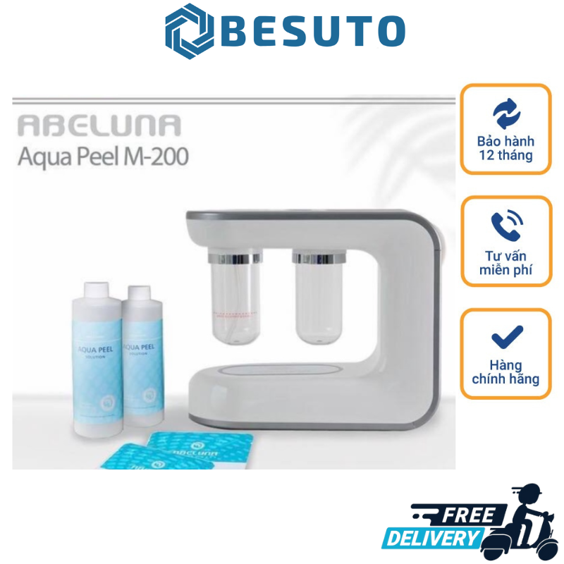 Máy peel da, máy làm sạch sâu da aqua peeling abeluna m200, giúp da căng bóng, thu nhỏ lỗ chân lông, tăng sinh collagen, nội địa hàn, bh 12 tháng