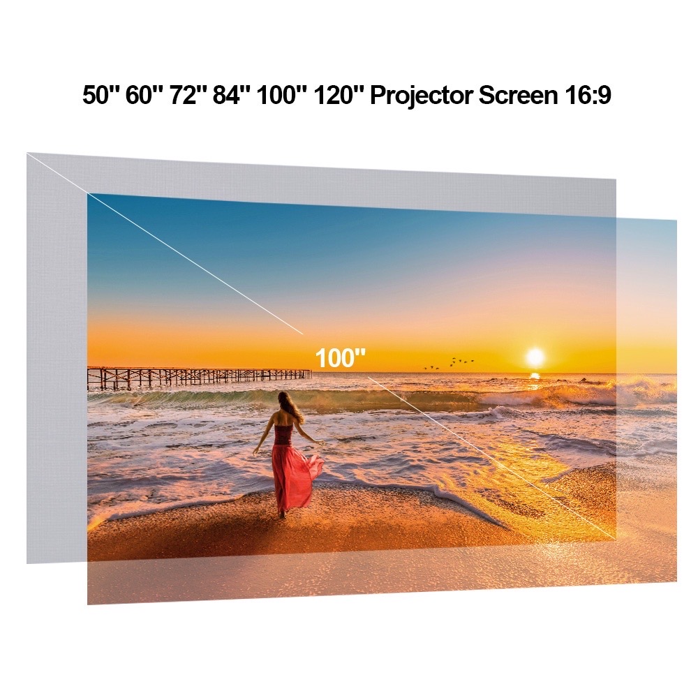 Màn chiếu máy chiếu, màn chiếu thương phản cao 100 inch | GUTI