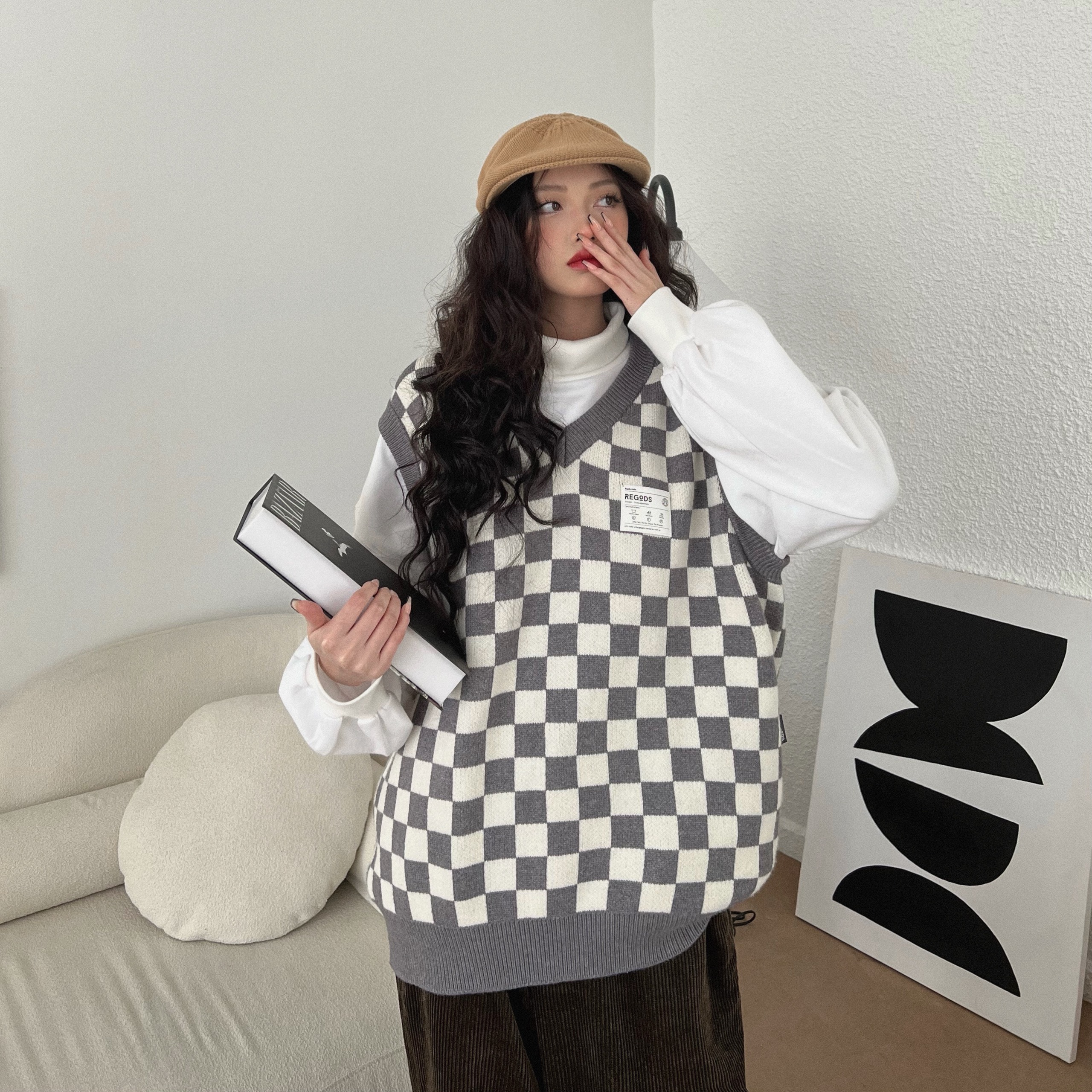 Áo Gile len Regods Unisex Form rộng ( GILE LEN )