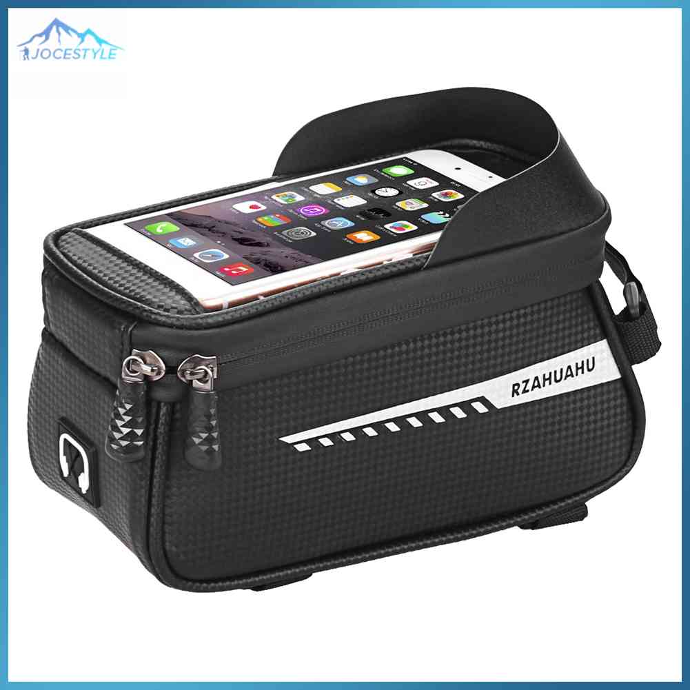 Waterproof Mountain Bike Top Tube Bag Cycling Touch Screen Phone Pannier