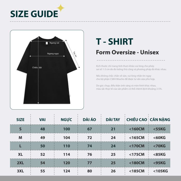 Áo thun form rộng nữ Unisex chất vải cotton MT004 Miucho in basic