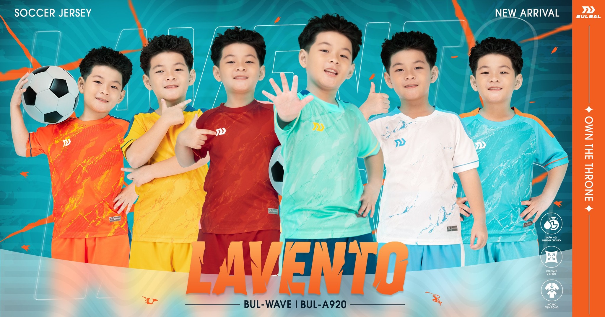 (Chơi Đá Bóng Cùng Bé) Bộ Quần Áo Thể Thao Bulbal Kid Lavento