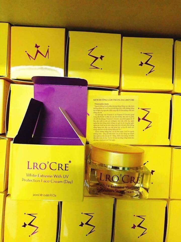 Kem face ngày dưỡng trắng, makeup lro’cre