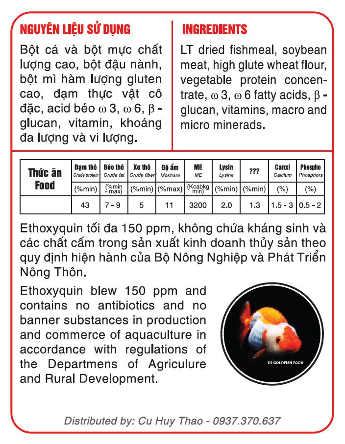cám STELLA S2 cá KOI mini, cá vàng nhỏ, cá ranchu - 0.5kg