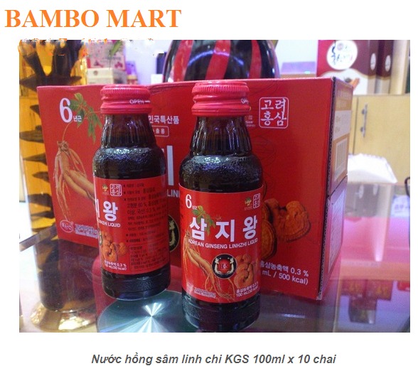 NƯỚC HỒNG SÂM LINH CHI HÀN QUỐC HỘP 10 CHAI
