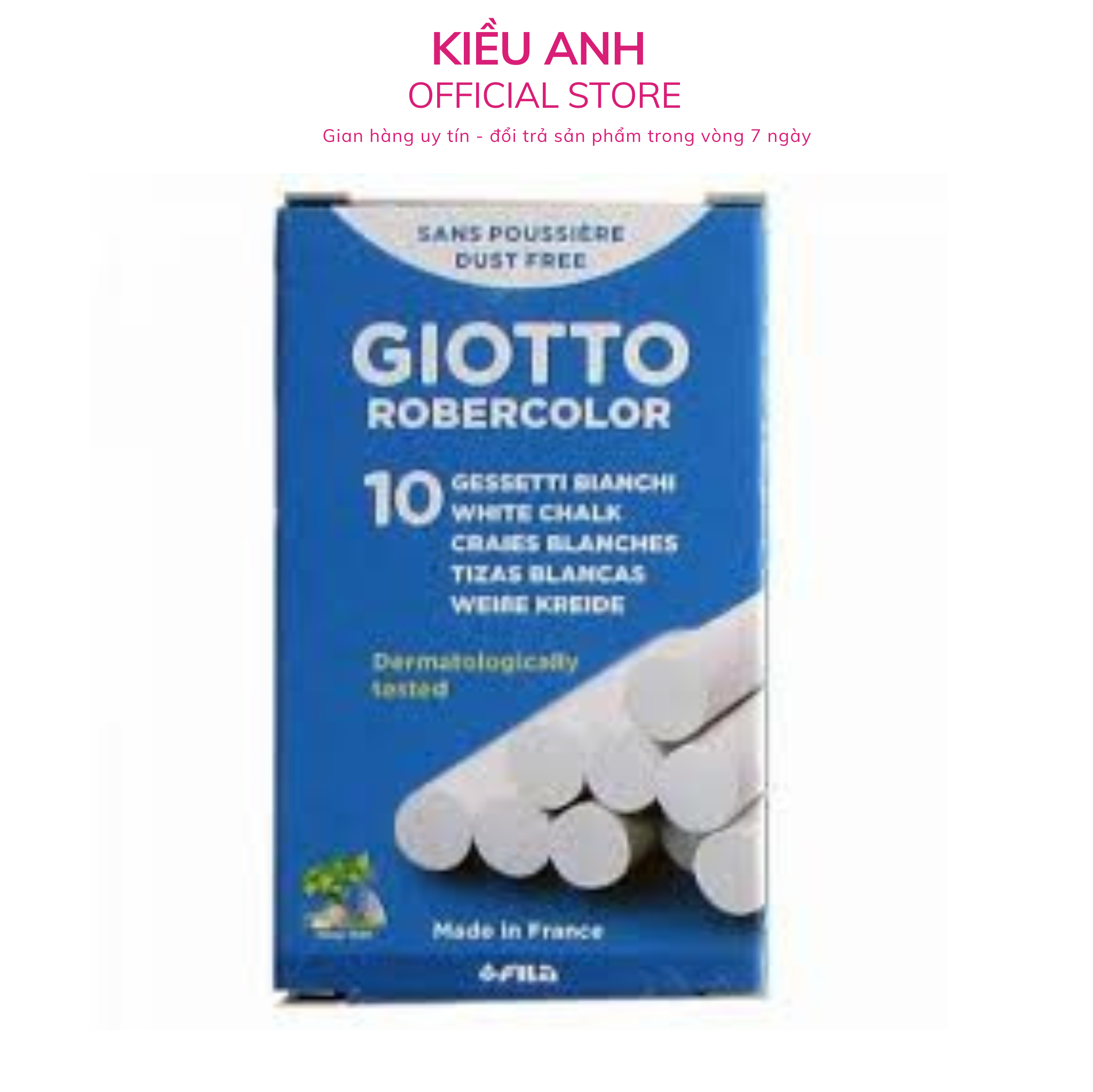 Phấn viết bảng trắng Pháp GIOTTO - Văn Phòng Phẩm Kiều Anh