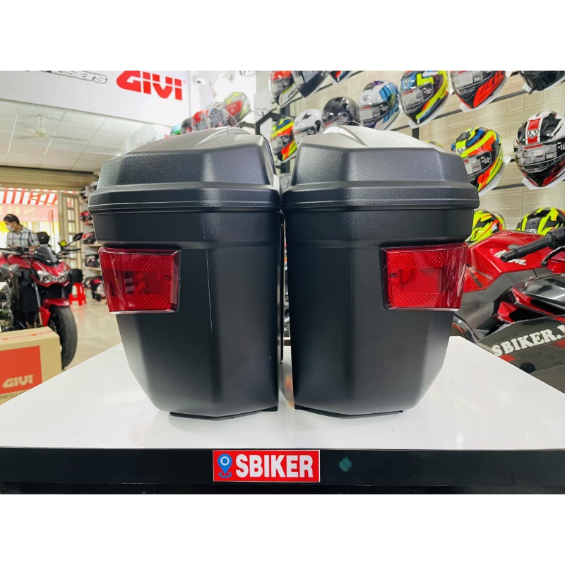 Thùng hông givi e22n đỏ đen chính hãng - gắn nhiều dòng xe