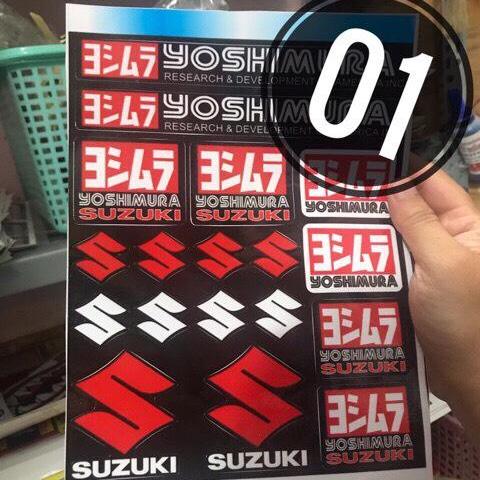 Tem Xe Máy Logo Sticker SUZUKI YOSHIMURA
