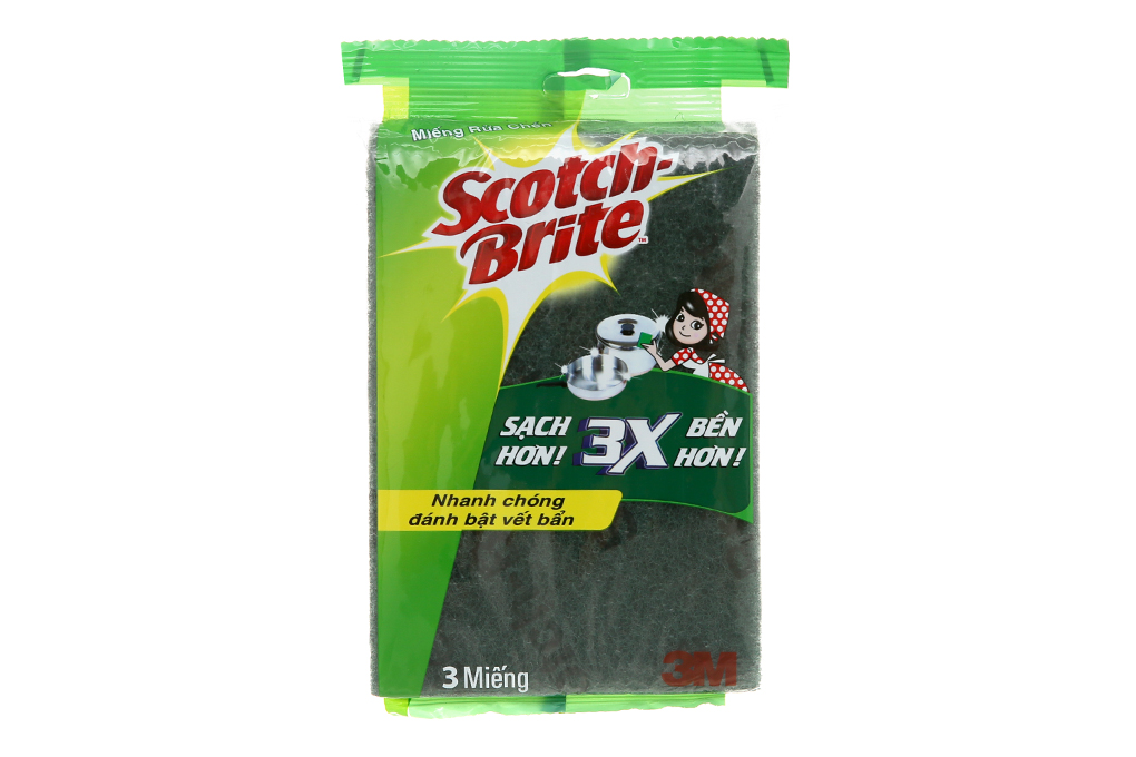 [HCM]Miếng rửa chén sợi cước 3M Scot ENG120