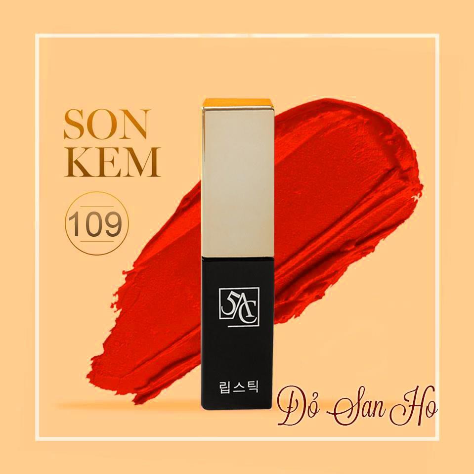 Son kem hàn quốc 5ac màu đỏ san hô - số 109