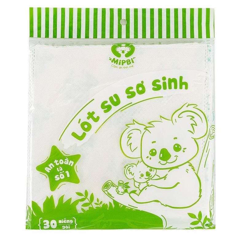 Gói 30 miếng lót phân su sơ sinh Mipbi