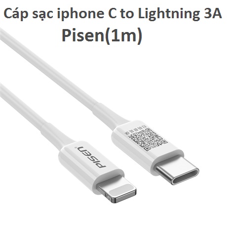 [HCM]Cáp sạc iPhone C to Lightning 3A Pisen