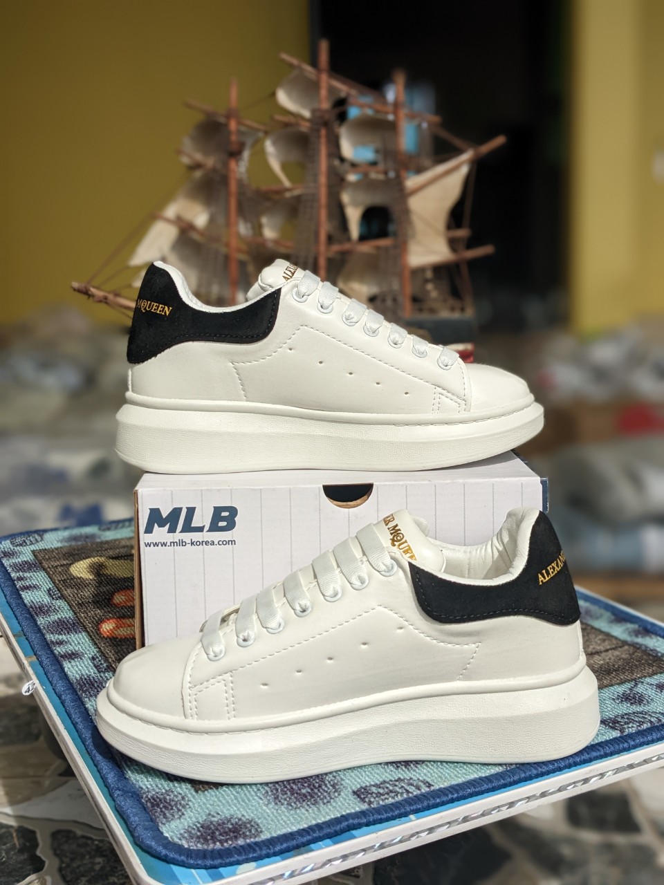 Giày MC Queen gót đen Chất lượng Rep 11 nam nữ Full Size 36-43
