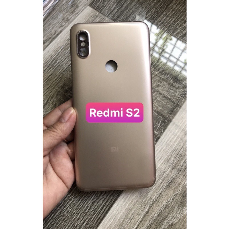 Bộ vỏ + sườn xiaomi Redmi S2 (gồm lưng,sườn,phím bấm và kính camera)