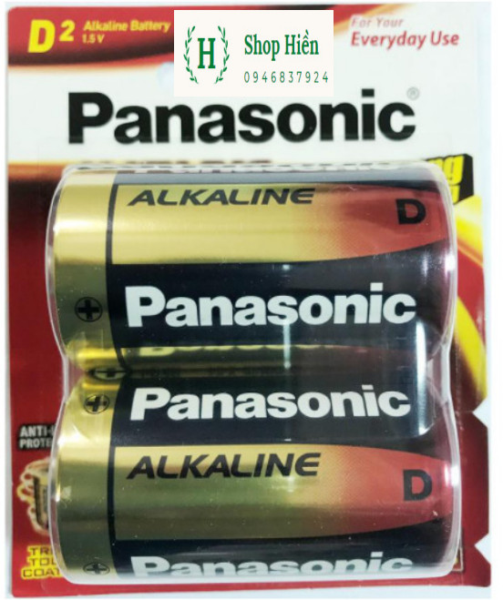 2 Viên Pin Đại D Panasonic Alkaline LR20T/2B Vỉ  (Hàng Chính Hãng)