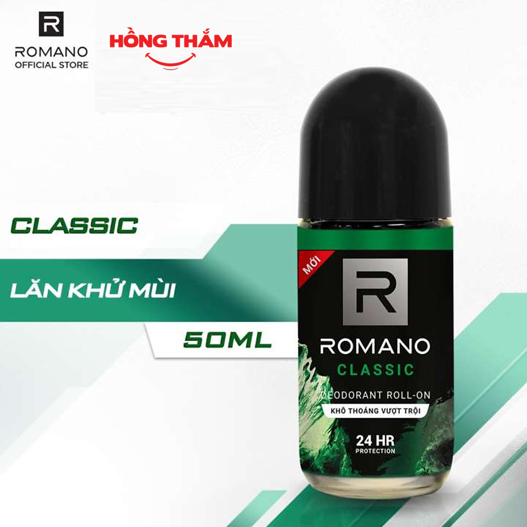 Lăn Khử Mùi Romano Classic 50ml (hongthamshopcom)-LKM78