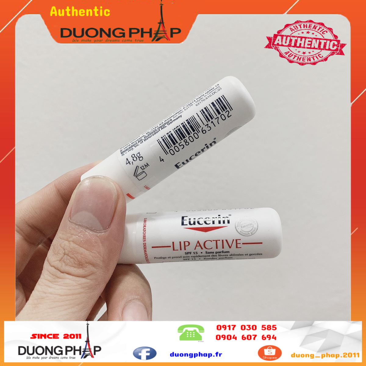 Son dưỡng môi Eucerin 4.8g ( unbox )