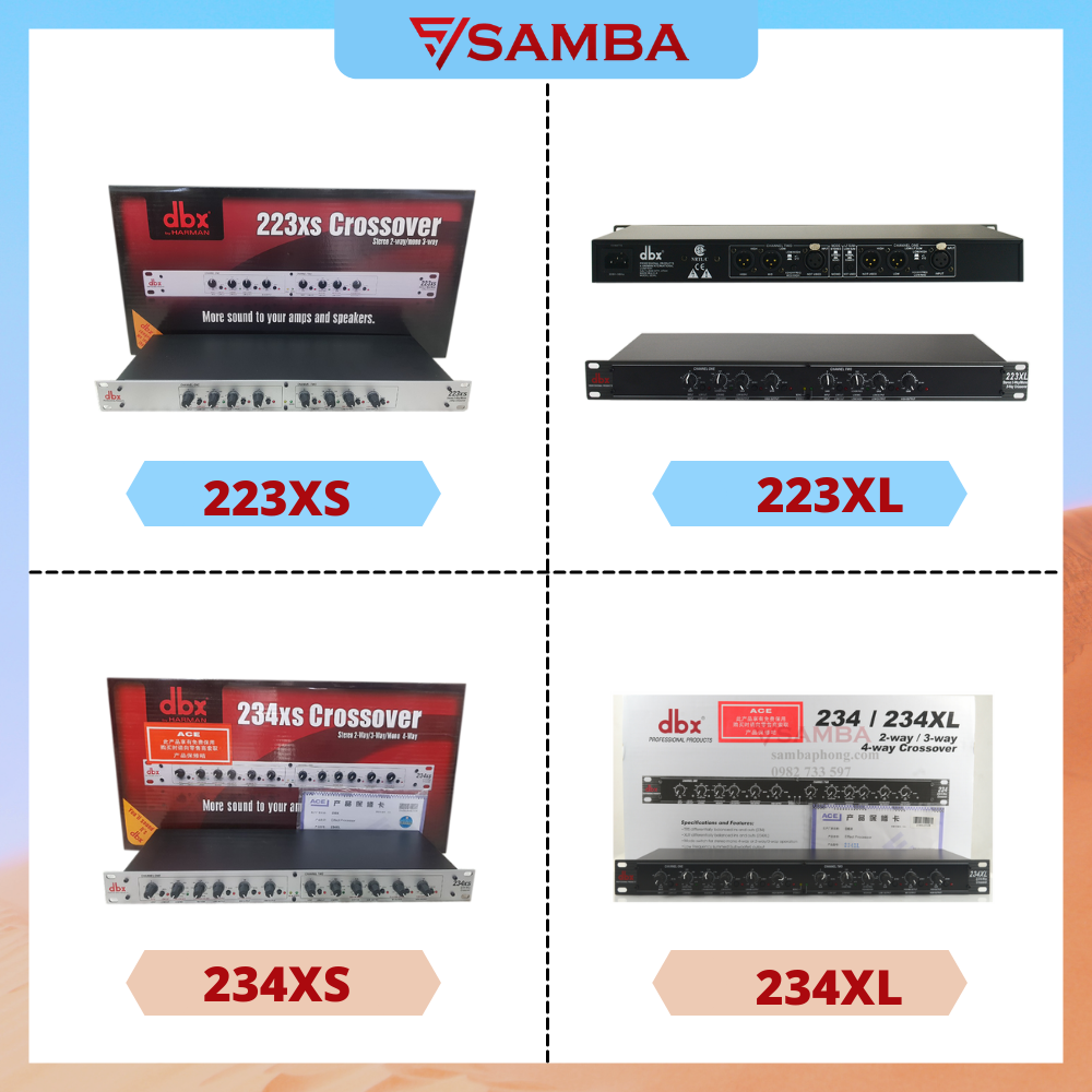 [Nhiều mẫu] Phân tần Crossover (2 way) [DBX223/DBX234]