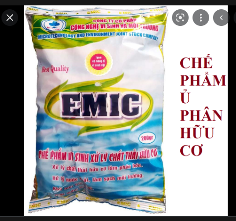 Chế Phẩm EM Ủ Phân hưu cơ - ủ Cá - Emic gói 200gram