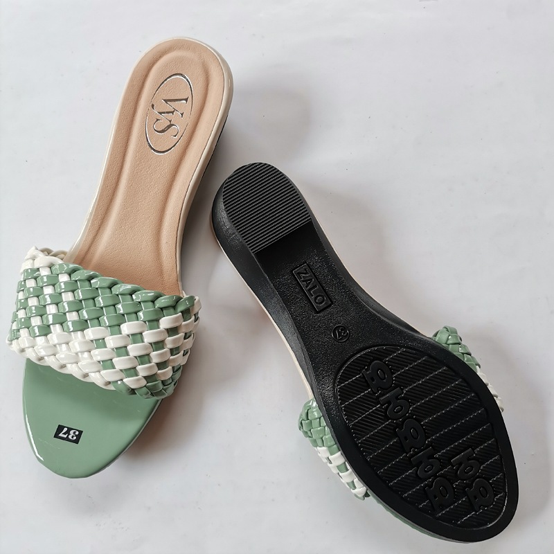 Dép cao gót 3 phân nữ đan lưới