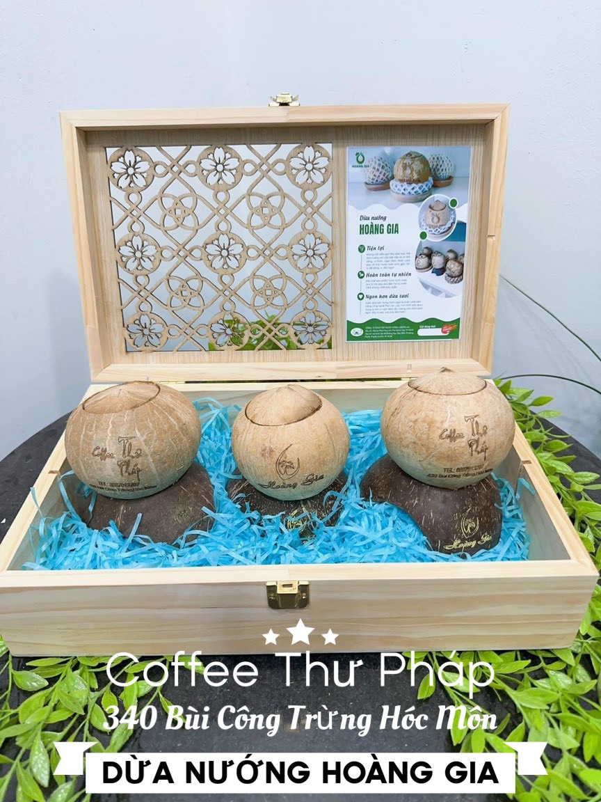 [COMBO 3 TRÁI] Dừa nướng Hoàng Gia size M(400-600g)