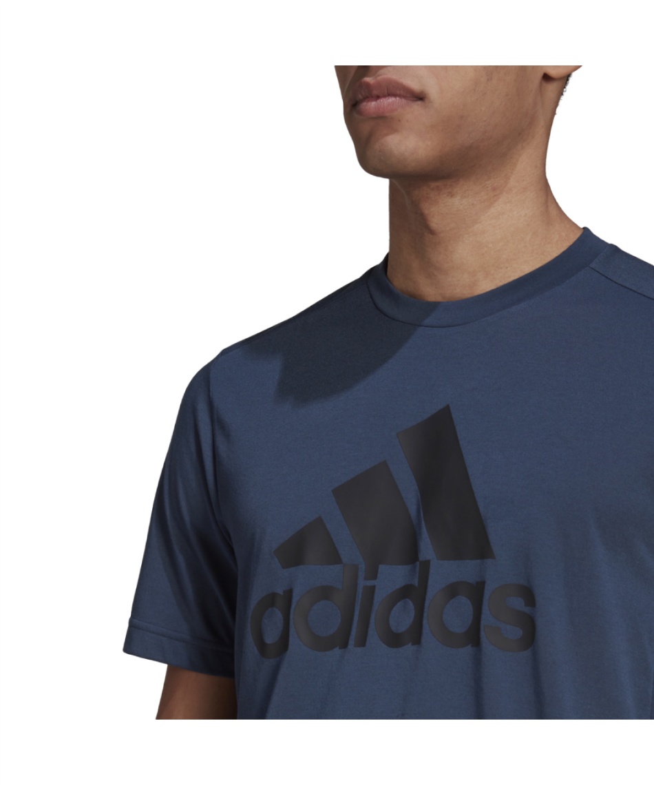 ADIDAS MENS SPORT TSHIRT LOGO TEE CREW NAVY