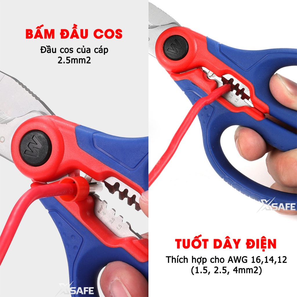 Workpro wp294003 electrician sharp saw blade easy cutting cable cos cutter electrical wire stripping-Intl