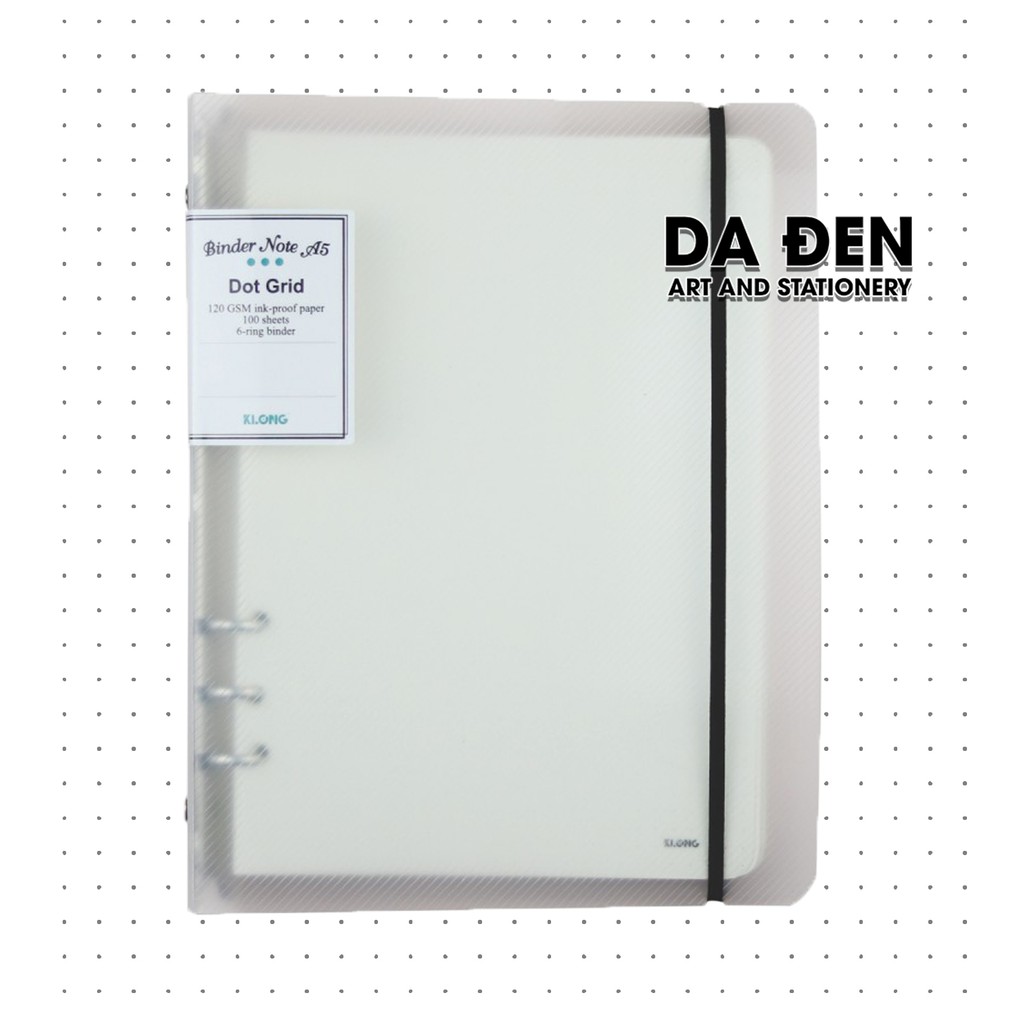 Klong sổ dot grid file nhựa kẹp còng a5 - 100 tờ ms: 995