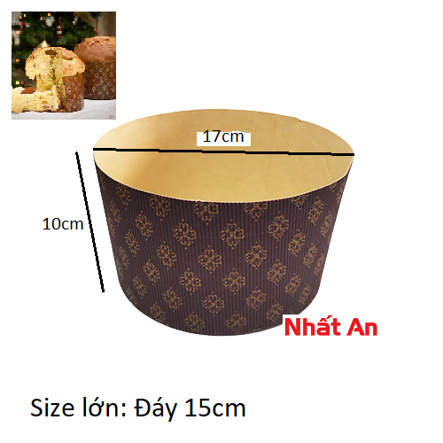 Khuôn giấy panettone màu nâu / Cup giấy Panettone - size lớn
