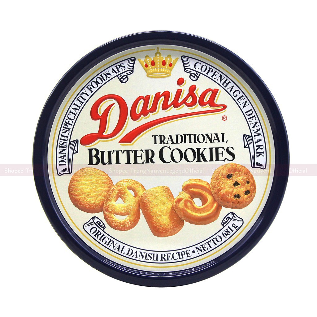 Bánh quy bơ Danisa hộp thiếc 3size (454g ,681g ,908g)