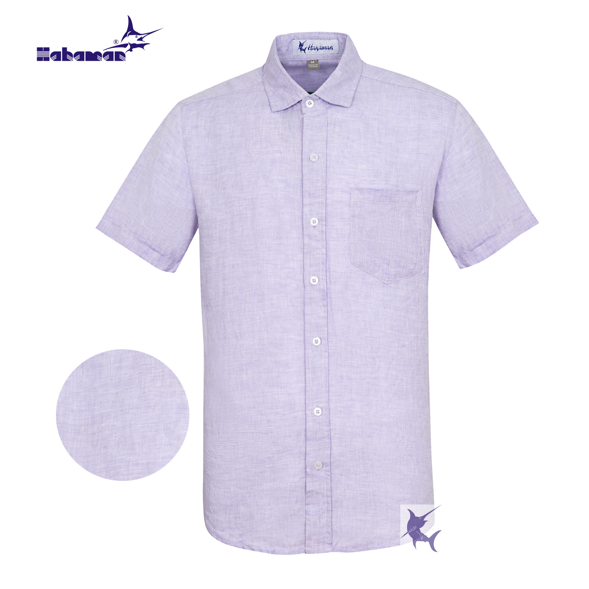 Áo sơ mi nam linen hahaman cao cấp smln001