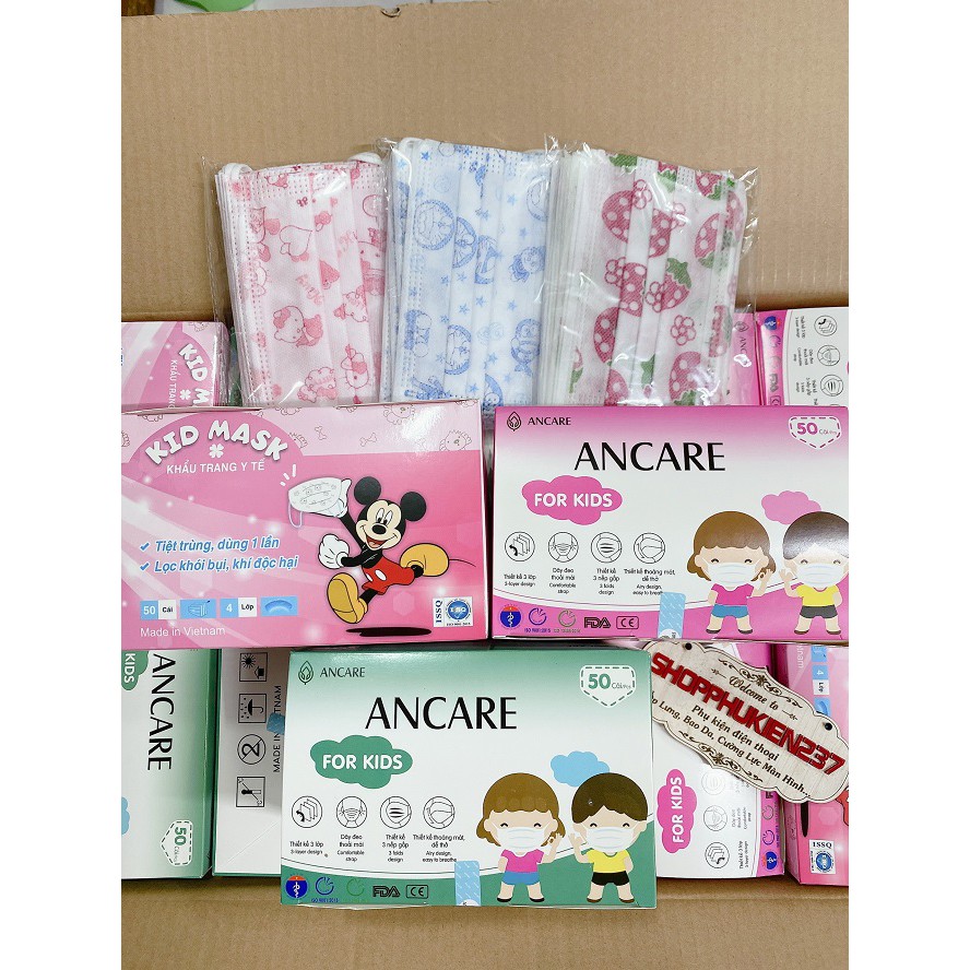Khẩu trang trẻ em - Kids face mask ( hộp 50 cái )