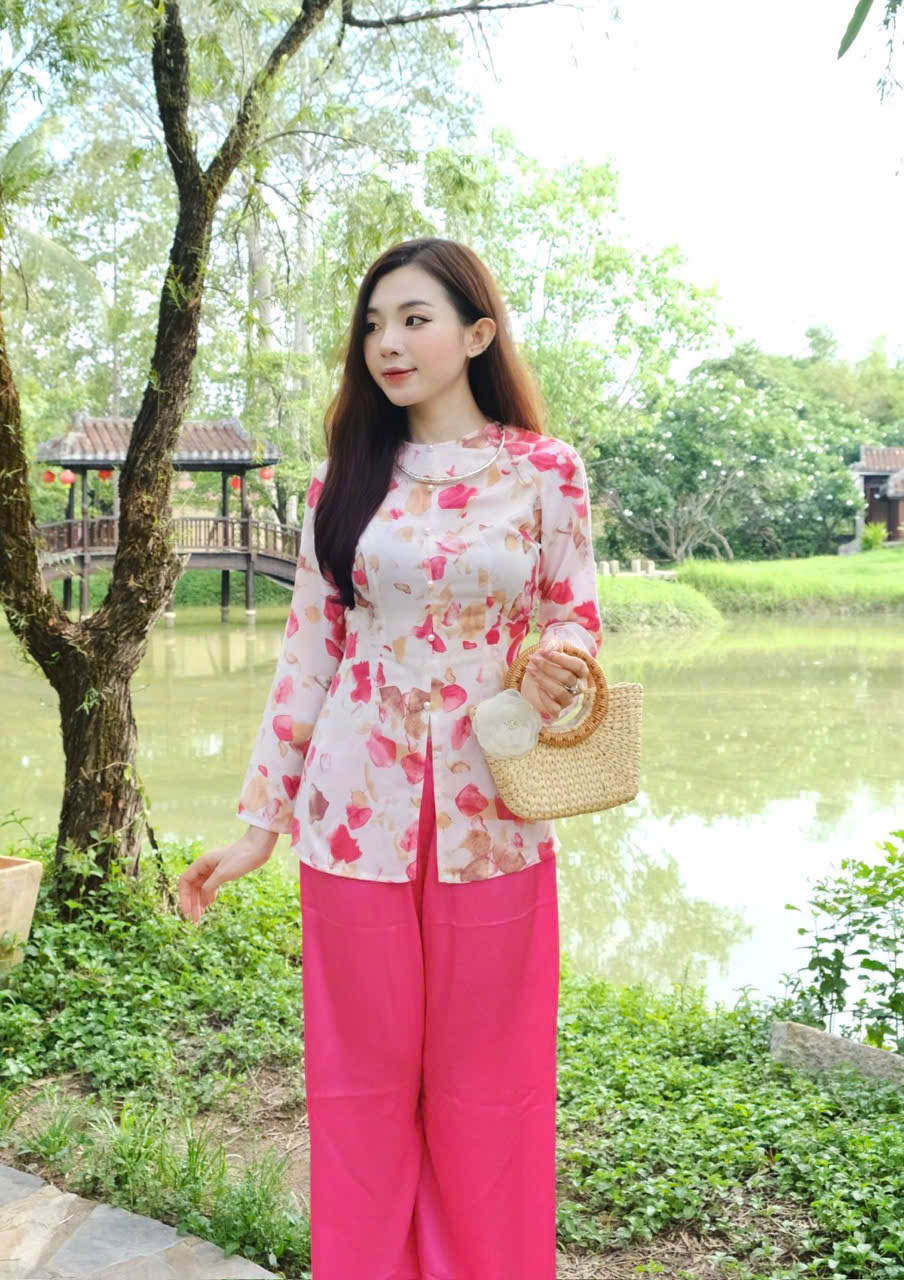 ÁO BÀ BA HOA GIÓ LỤA CAO CẤP