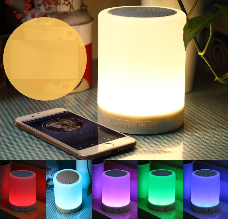 LOA BLUETOOTH Y2 KIÊM ĐÈN NGỦ CẢM ỨNG ĐỒI MÀU