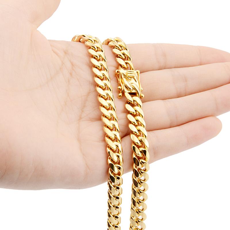 Dây chuyền nam thời trang bằng titan nguyên chất 8mm, khóa hộp mạ vàng 18k  - T3 (Dài 60cm)