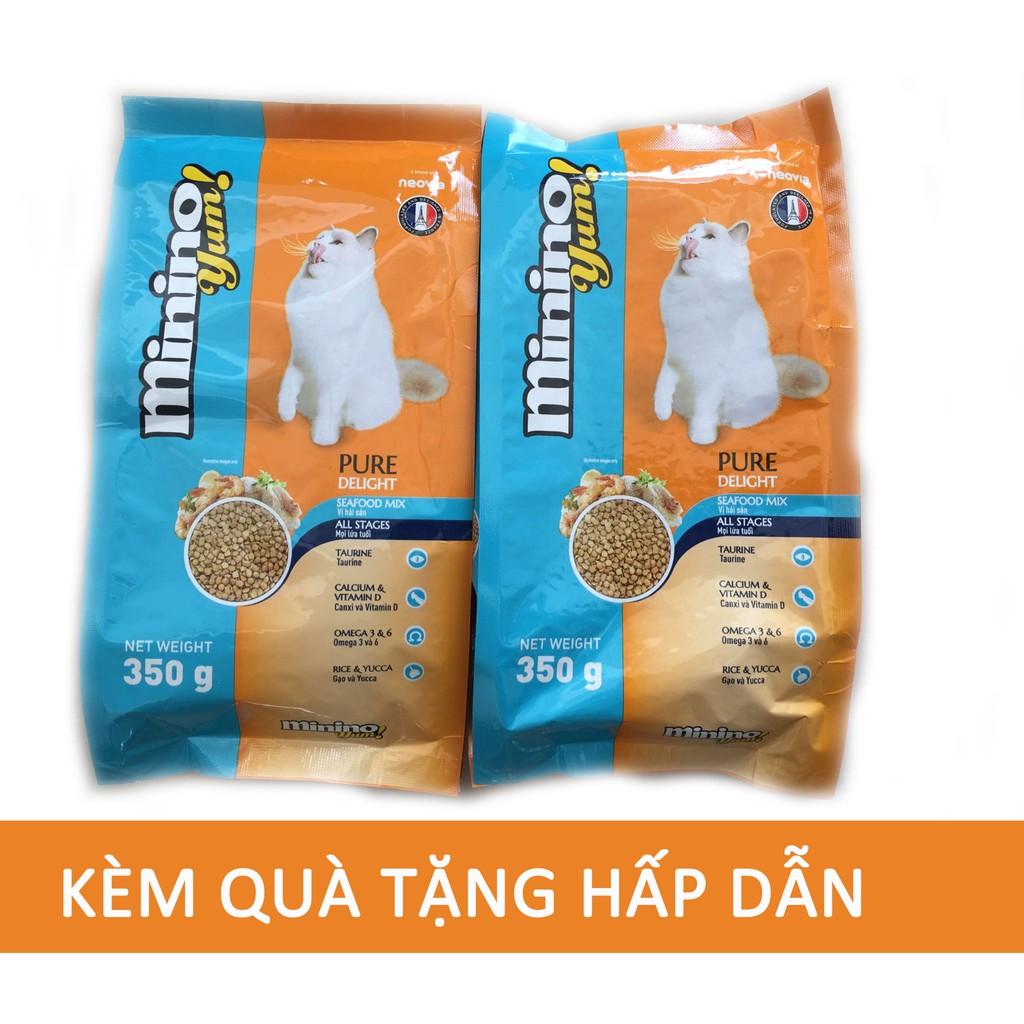 Combo 5 gói Thức ăn cho mèo Minino yum (350g/gói)