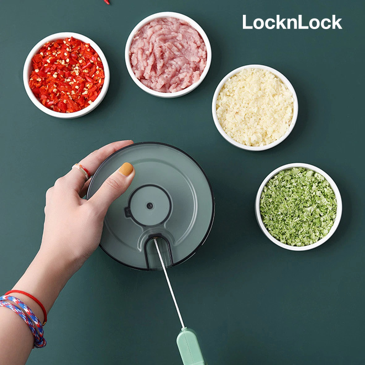 Dụng Cụ Xay Nhỏ Thực Phẩm Lock&Lock Ring Pull Chopper CKS312 CKS313 CKS314