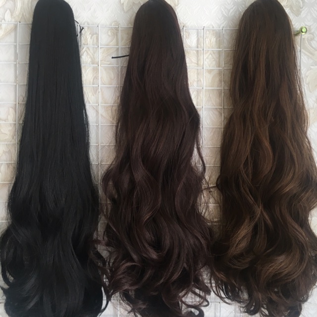 Tóc giả nữ đẹp ❤️FREESHIP❤️ Tóc giả ngoặm xoăn dợn 60cm