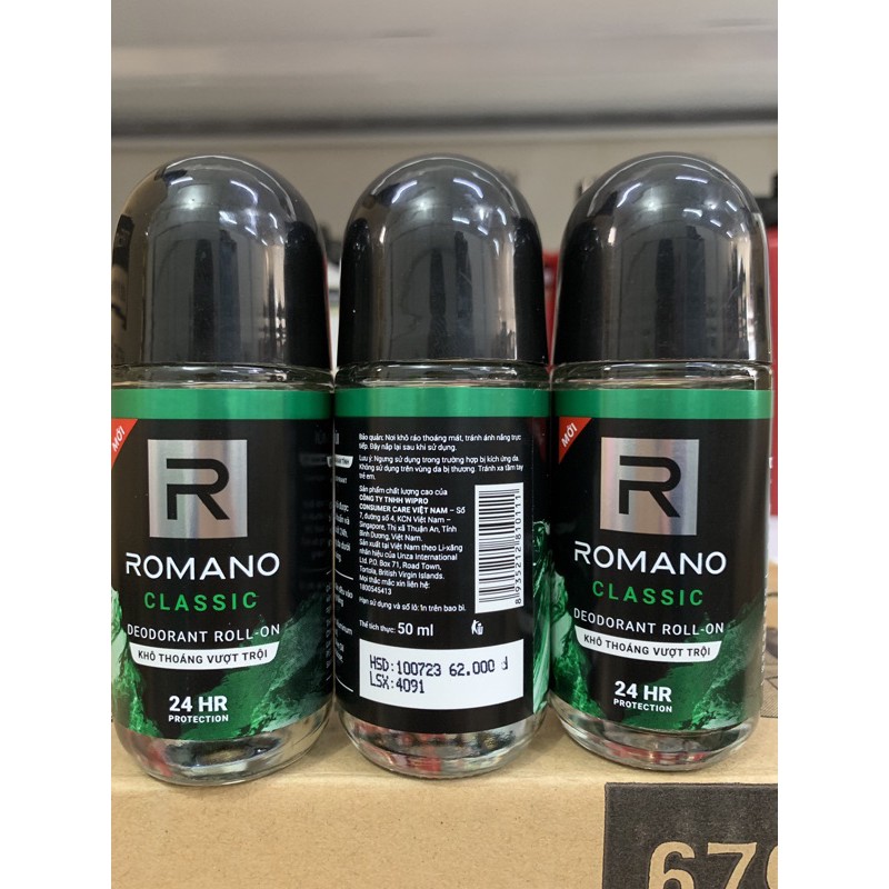 Lăn khử mùi nam Romano Classic 50ml