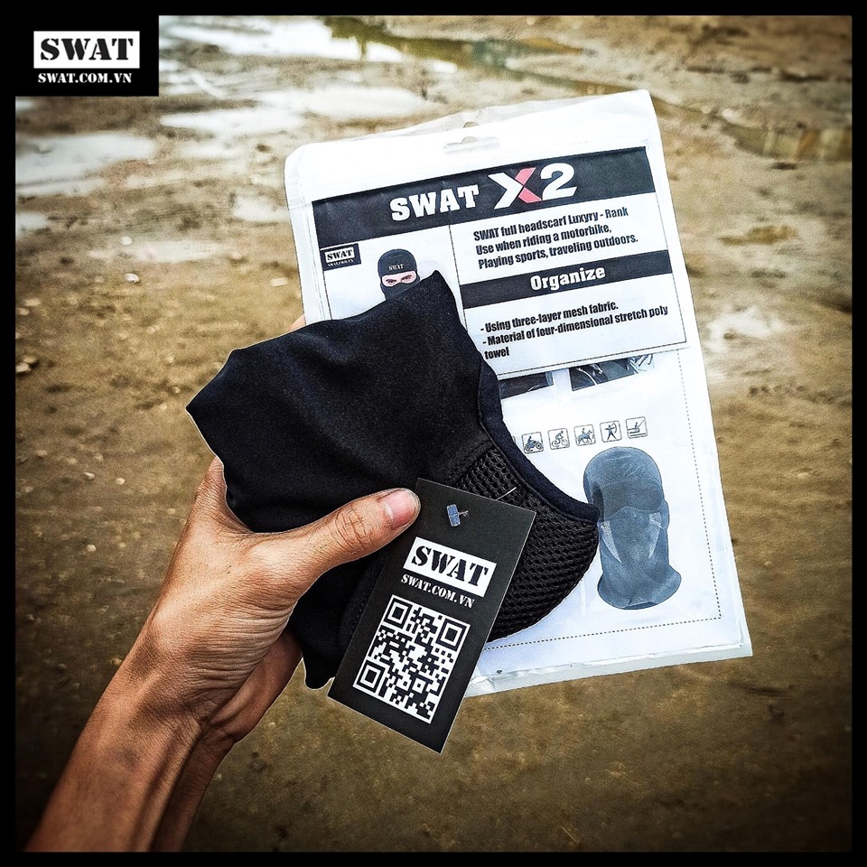 [HCM]Khăn chùm đầu ninja swat X2 kháng khuẩn