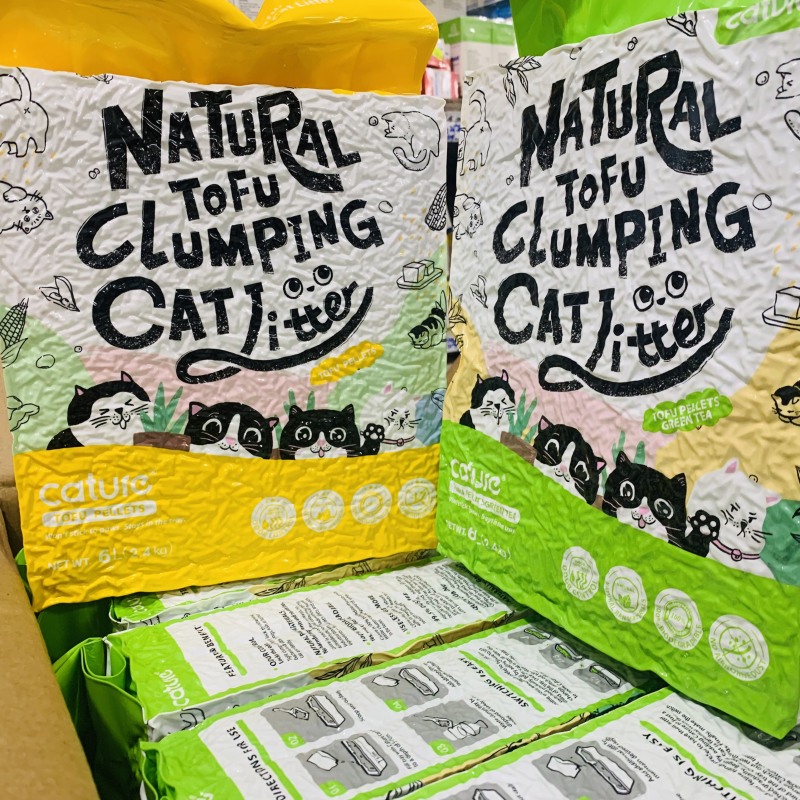 Cát mèo Cature Natural Tofu mùi sữa và trà xanh
