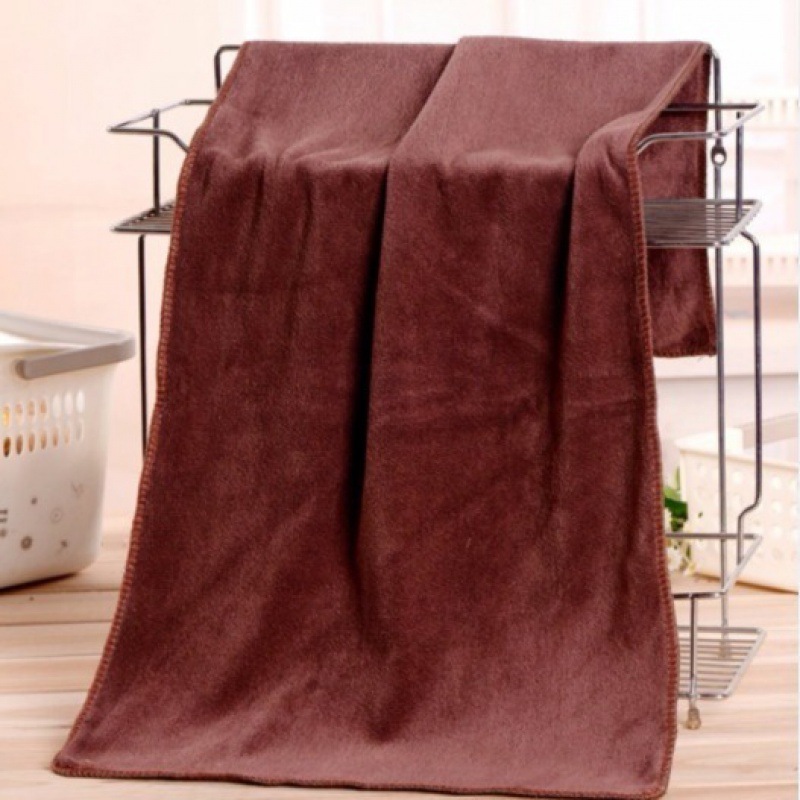 Khăn tắm khổ lớn 70*140cm chất liệu sợi microfiber trơn mềm mịn dùng Khăn tắm spa, khăn body quấn người, khăn đắp người spa