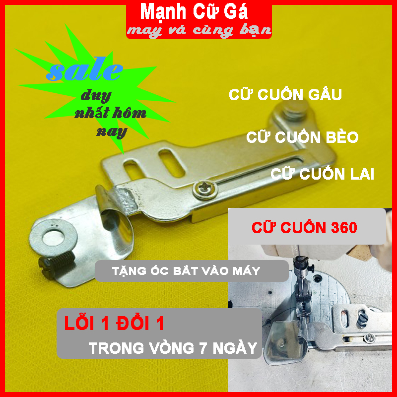 Cữ cuốn lai 1 kim , cữ cuốn gấu cuốn bèo 360 có đủ kích thước từ 1mm trở lên