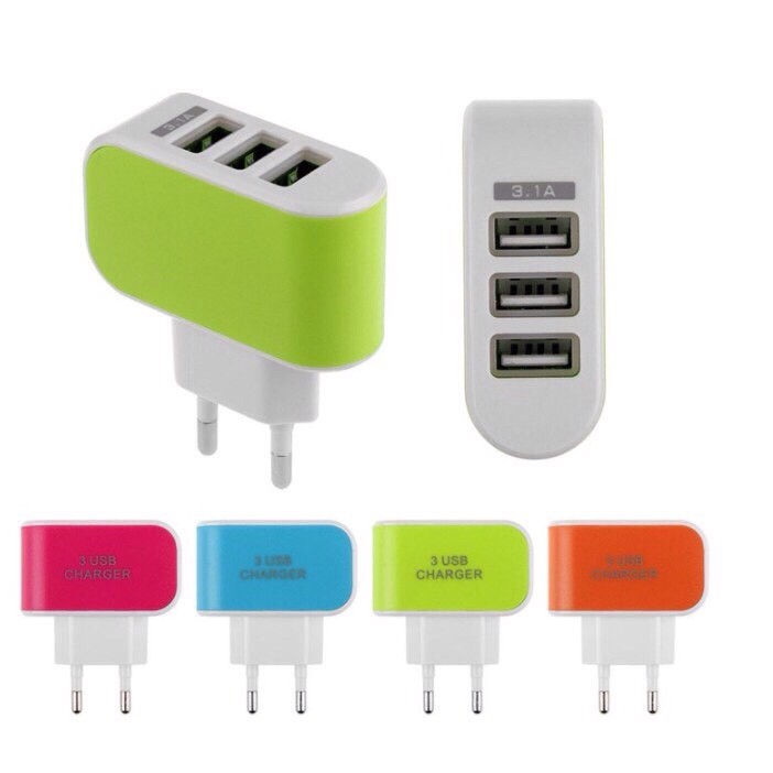 Cóc sạc 3 cổng USB thế hệ mới