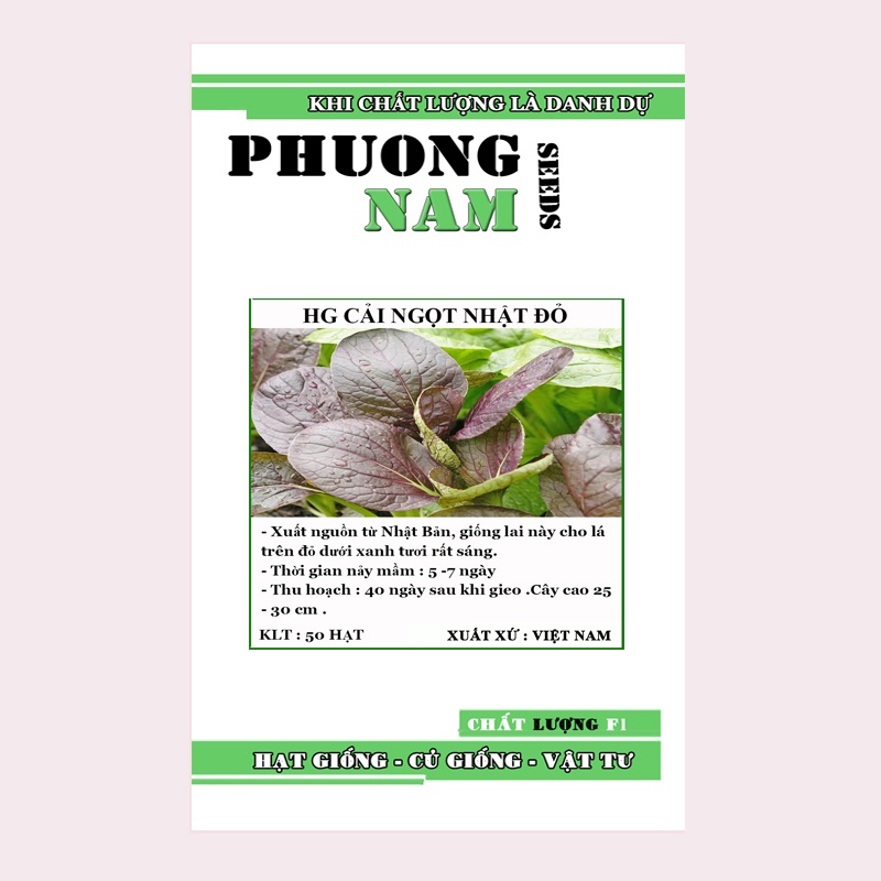 HẠT GIỐNG CẢI NGỌT NHẬT ĐỎ 50 hạt