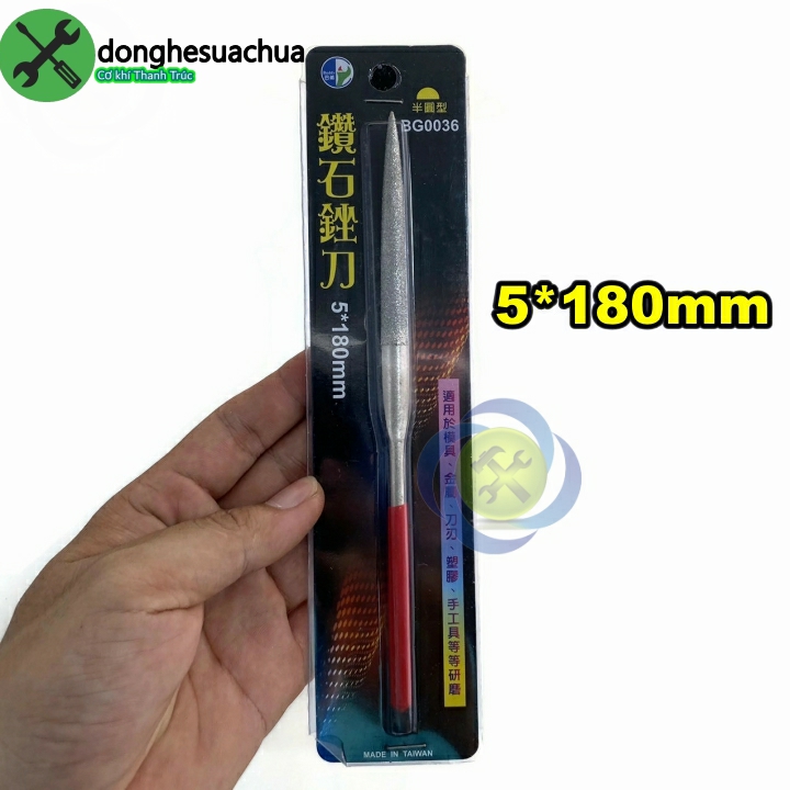 Dũa bán nguyệt Buddy BG0036 kích thước 5x180mm