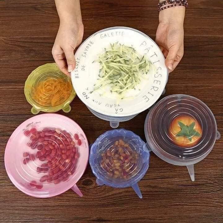 Set 6 nắp đậy silicon tiện dụng